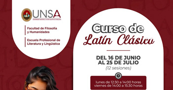  Curso presencial gratis "Latín clásico" de la Escuela Profesional de Literatura y Lingüística - UNSA
