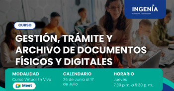  Curso online gratis: "Gestión, trámite y archivo de documentos físicos y digitales"