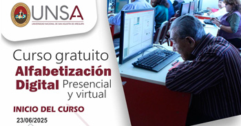Curso online y presencial gratis "Alfabetización Digital"  de la UNSA