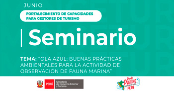  Seminario online "Ola Azul: Buenas Prácticas Ambientales para la actividad de observación de fauna marina"  