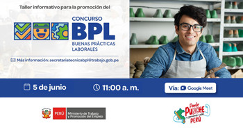  Taller informativo online para la promoción del Concurso Buenas Prácticas Laborales (BLP), del Ministerio de Trabajo