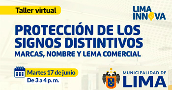  Taller online "Protección de los signos distintivos marcas, nombre y lema comercial"