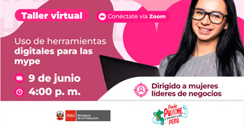 Taller  online "Uso de herramientas digitales para las mype" del PRODUCE
