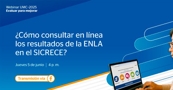 Webinar online "¿Cómo consultar en línea los resultados de la ENLA en el SICRECE?" del Minedu