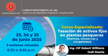  Curso online "Tasación de activos fijos en plantas pesqueras (Harina, conservas y congelados)" 