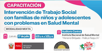 Capacitación "Intervención de Trabajo Social con familias de niños y adolescentes con problemas en Salud..." 