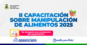 Capacitación presencial "Manipulación de Alimentos 2025" de la Municipalidad Provincial de Sechura