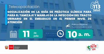  Capacitación "Socialización de la guía de práctica clínica para el Tamizaje y manejo de la in..." del MINSA