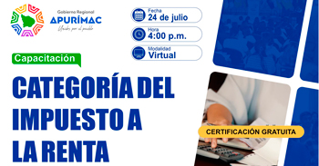  Capacitación online "Categoría del impuesto a la renta" de la DRTPE Apurímac