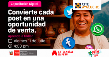 Capacitación presencial "Convierte Cada post en una oportunidad de venta" del CITE Ayacucho