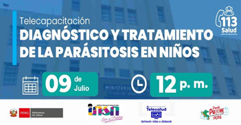  Capacitación online "Diagnóstico y Tratamiento de la Parásitosis en Niños" del MINSA