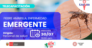  Capacitación online gratis "Fiebre amarilla, enfermedad emergente" del Hospital Nacional Arzobispo Loayza