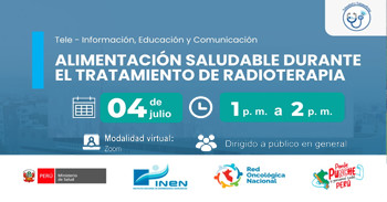  Capacitación online gratis "Alimentación saludable durante el tratamiento de radioterapia" del INEN