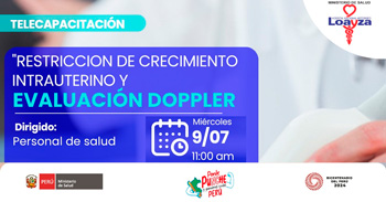 Capacitación online gratis "Restriccion de crecimiento intrauterino y evalucación doppler" 