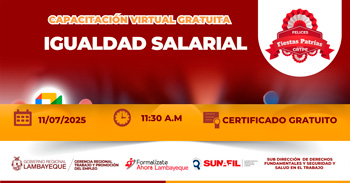  Capacitación online "Igualdad salarial" de la GRTPE - Lambayeque
