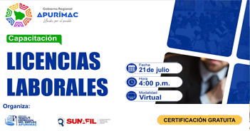  Capacitación online "Licencias laborales" de la DRTPE Apurímac