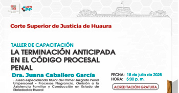  Capacitación online  "La Terminación Anticipada en el Código Procesal Penal"