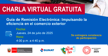  Charla online "Guía de Remisión Electrónica: Impulsando la eficiencia en el comercio exterior" de la SUNAT