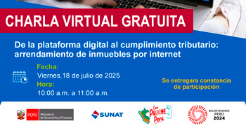  Charla online "De la plataforma digital al cumplimiento tributario: arrendamiento de inmuebles por internet" 