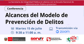 Conferencia online "Alcances del Modelo de Prevención de Delitos" del Servir Perú