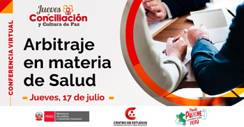  Conferencia online "Arbitraje en materia de Salud" del MINJUSDH
