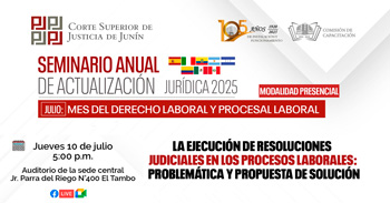  Conferencia online "La ejecución de resoluciones judiciales en los procesos laborales"