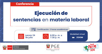  Conferencia online "Ejecución de sentencias en materia laboral" de la Procuraduría General del Estado