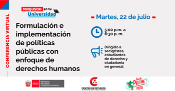 Conferencia online "Formulación e implementación de políticas públicas con enfoque de derechos humanos" 
