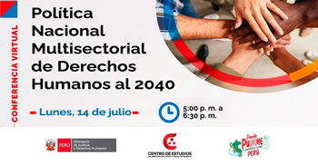  Conferencia online "Política Nacional Multisectorial de Derechos Humanos al 2040" del MINJUSDH