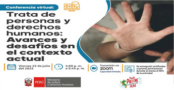  Conferencia online "Trata de personas y derechos humanos: Avances y desafios en el contexto actual" 