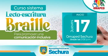 Curso presencial "Lecto-escritura en Braille" de la Municipalidad Provincial de Sechura