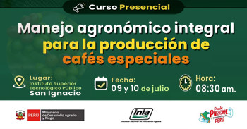  Curso presencial "Manejo agronómico integral para la producción de cafés especiales" del INIA