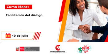  Curso online gratis con certificado "Facilitación del dialogo" del MINJUSDH