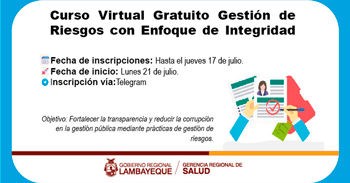  Curso online gratis "Gestión de riesgos con enfoque de integridad pública" 