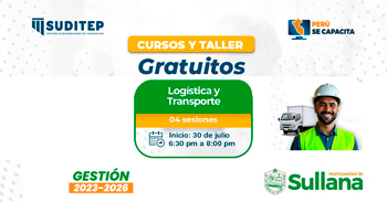  Curso online gratis "Logística y transporte" de la Municipalidad de Sullana