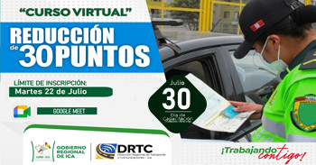  Curso online gratis "Reducción de 30 puntos" del Gobierno Regional de Ica