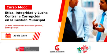  Curso online gratis con certificado "Ética, Integridad y Lucha Contra la Corrupción en la Gestión Municipal"