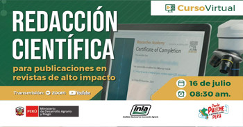  Curso online "Redacción científica para publicaciones en revistas de alto impacto" 