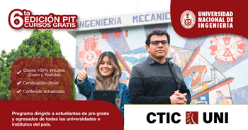 Cursos online gratis de la UNI para estudiantes y egresados de universidades e institutos de todo el país