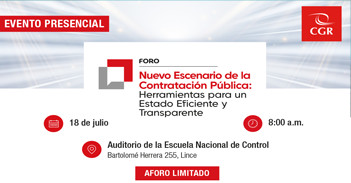  Evento "Nuevo escenario de la contratación pública: herramientas para un Estado eficiente y transparente" 