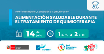  Capacitación online gratis sobre La "Alimentación Saludable durante el tratamiento de Quimioterapia" del INEN