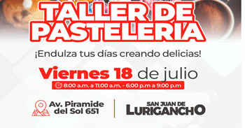  Talle presencial "Pasteleria" de la Municipalidad de San Juan de Lurigancho
