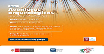  Taller presencial "Aventuras arqueológicas. Los textiles en el antiguo Perú" de la BNP