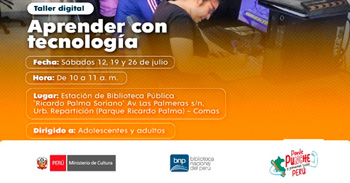 Taller presencial gratis "Aprender con tecnología" de la BNP