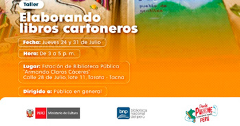  Taller presencial gratis "Elaborando libros cartoneros" de la BNP