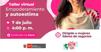  Taller  online "Empoderamiento y autoestima" de PRODUCE