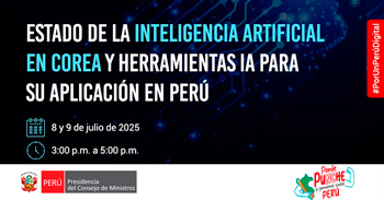 Taller online "Estado de la Inteligencia Artificial en Corea y herramientas IA para su aplicación en Perú"
