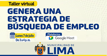  Taller online "Genera una estrategia de búsqueda de empleo"  del Desarrollo Económico MML