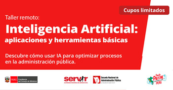  Taller online "Inteligencia Artificial: aplicaciones y herramientas básicas" del SERVIR 