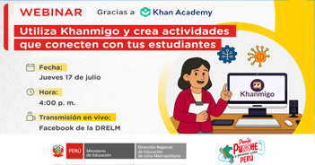  Webinar online "Utiliza Khanmigo y crea actividades que conecten con tus estudiantes" 